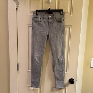 Express light gray jeans with black label